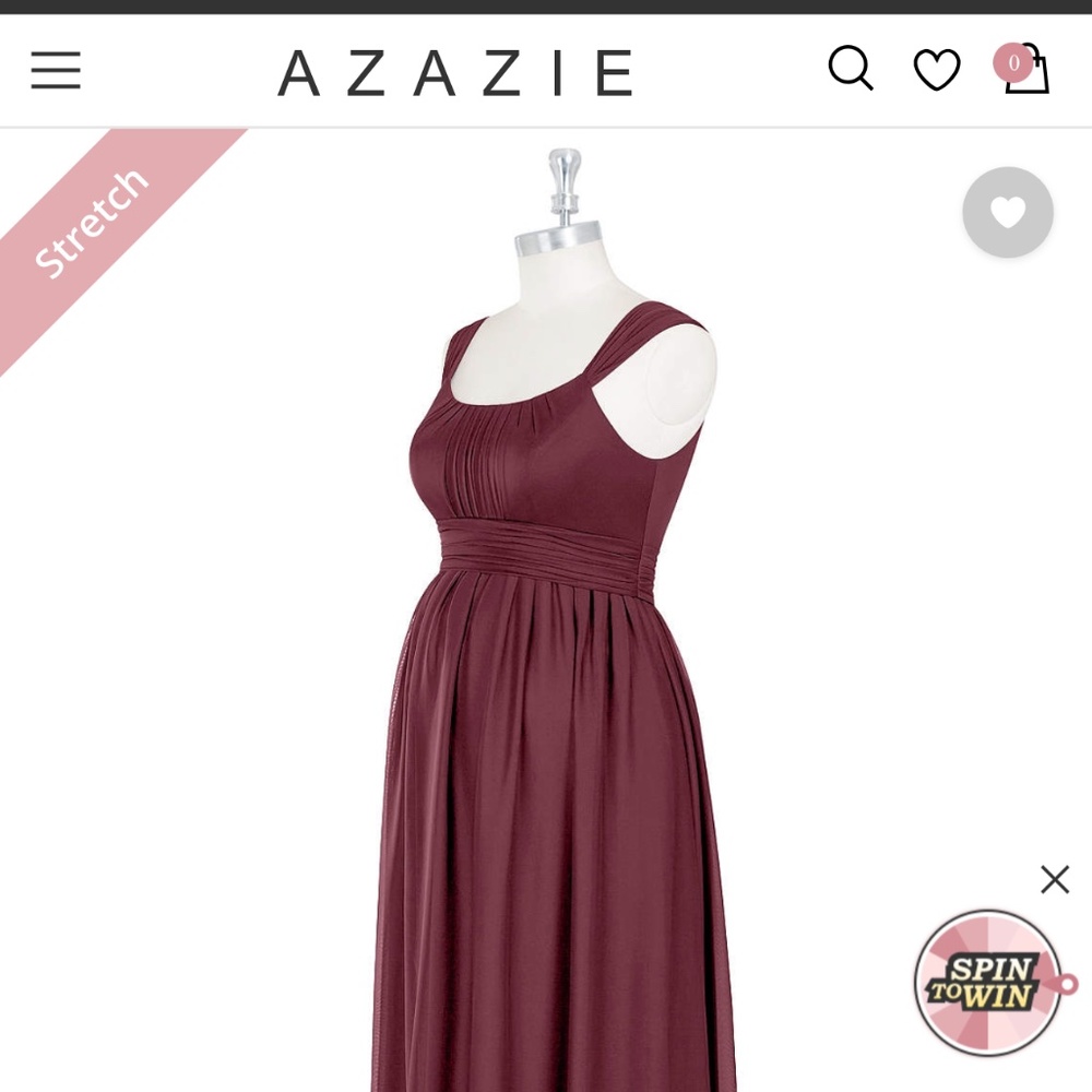 Azazie Melanie Maternity Dress Cabernet Size A16